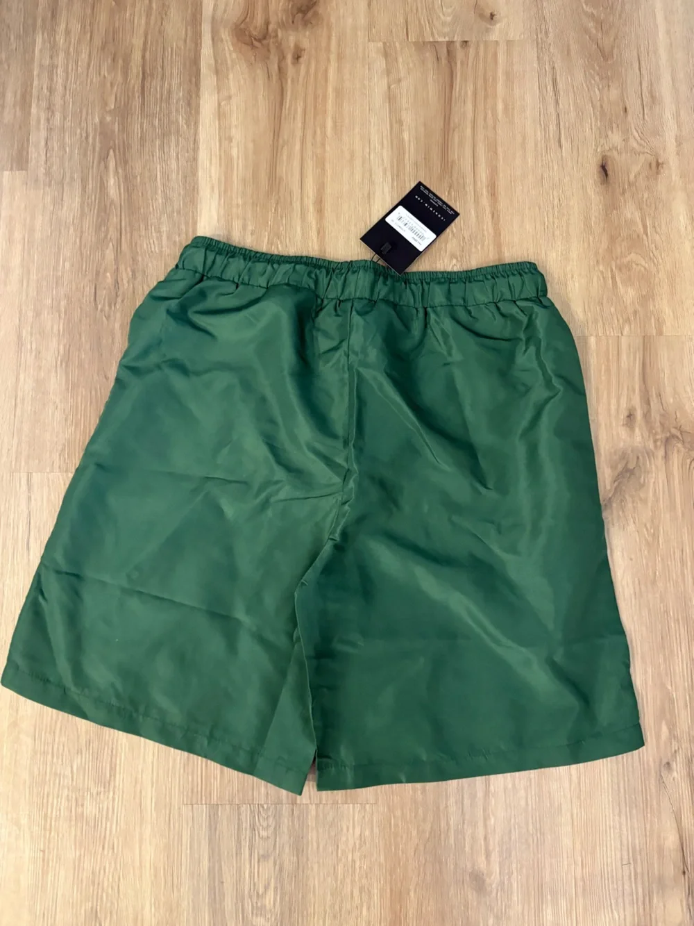 Woven Forest Green Drawstring Shorts